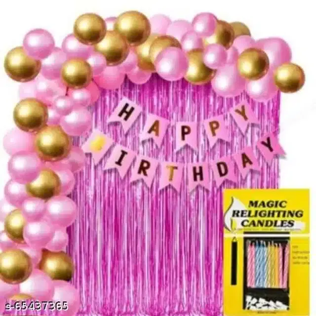 Birthday Party Decoration Kit, Multicolor, Set of 34