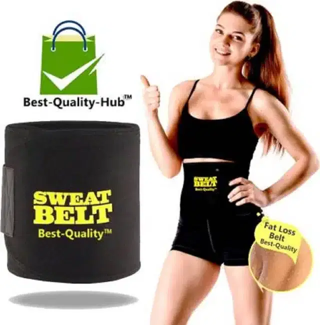 Sweat Belt for Men & Women, Black