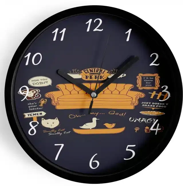 Analog Wall Clock for Home, Multicolor, 7 Inches