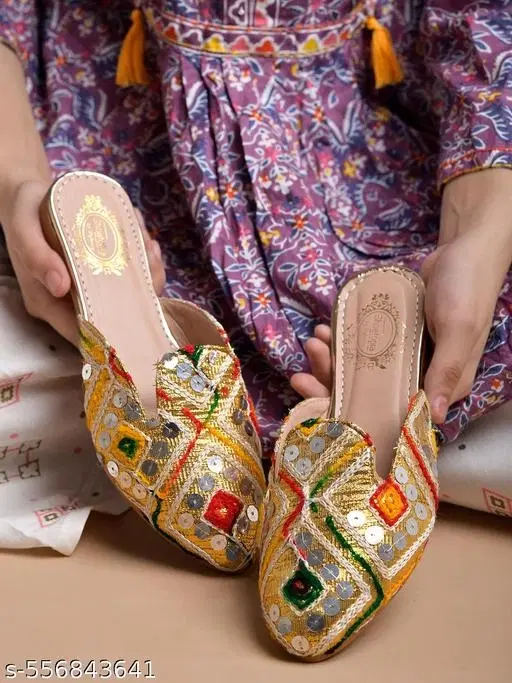 Shoetopia Gold Mules Size 3.0