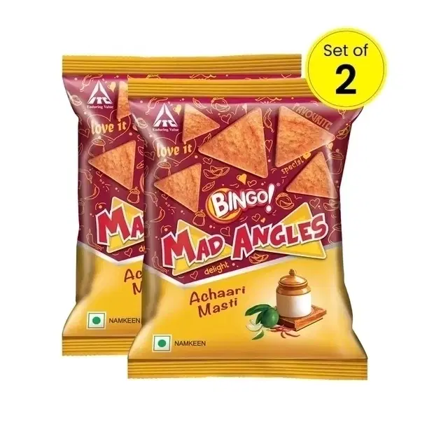 Bingo Mad Angles Achaari Masti Namkeen 2X58 g (Set Of 2)