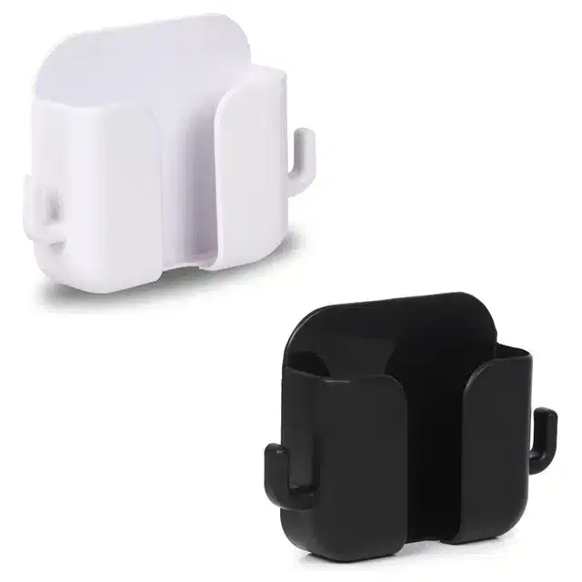 ABS Plastic Wall Mounted Multipurpose Mobile Holder, Multicolor, Pack of 2