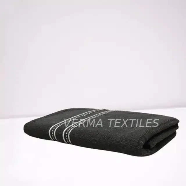 Soft Cotton Bath Towel, Black, 27x54 inches