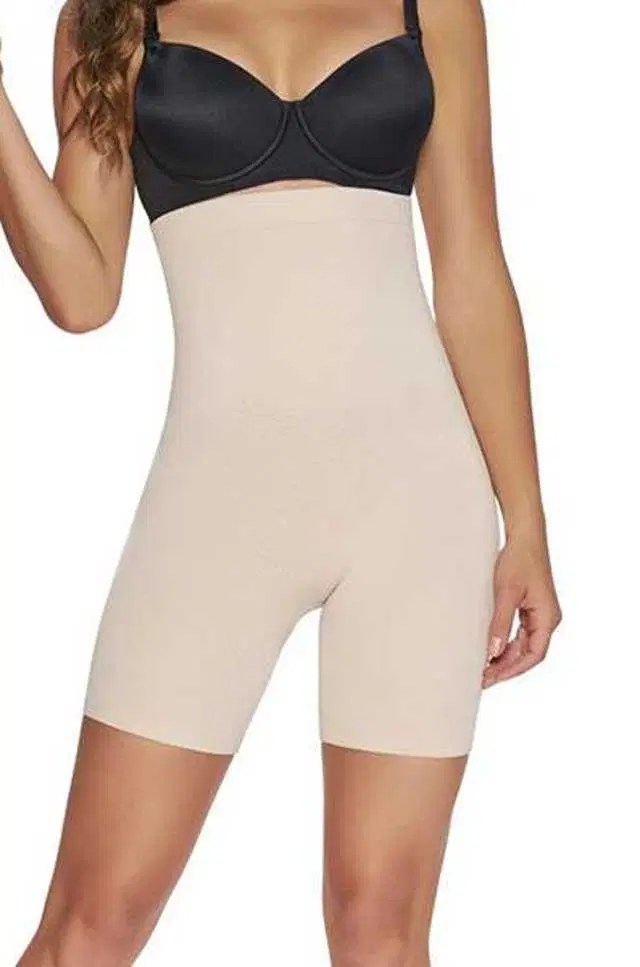 Women’s Cotton Lycra Tummy Control 4-in-1 Blended High Waist Tummy & Thigh Shapewear (S270)