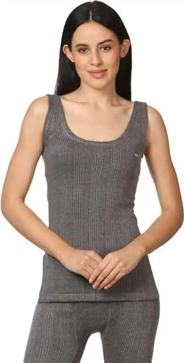 Quilted Premium Sleeveless Thermal Top for Women (Dark Grey, 80 cm) (MS-009)