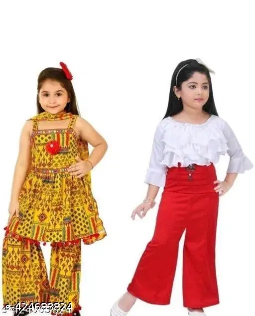 Kurta Sets for Girls (Multicolor, 11-12 Years)
