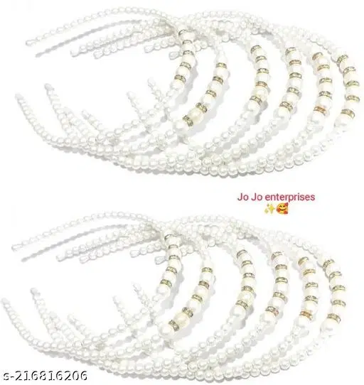 Plastic Hair Band for Women, Pack of 12 (Multicolor)