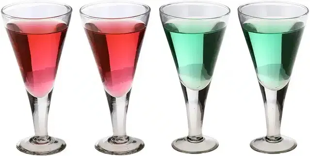 Liquor cum Cocktail Glasses, Transparent, 150 ml, Pack of 4