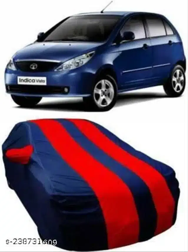 Taffeta Waterproof Car Cover for Tata Vista, Multicolor