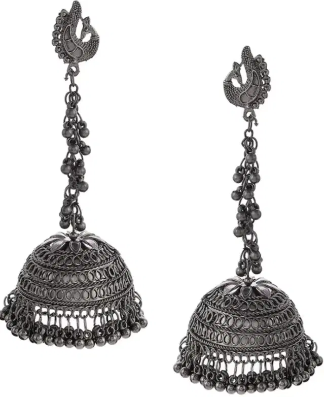 Alloy Earrings for Women (Black)