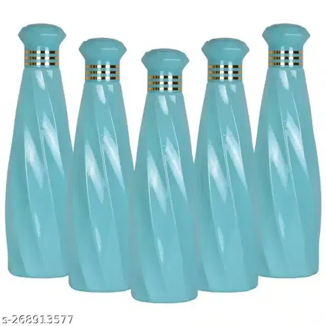 Water Bottle Set, Blue, 1000 ml, Pack of 6