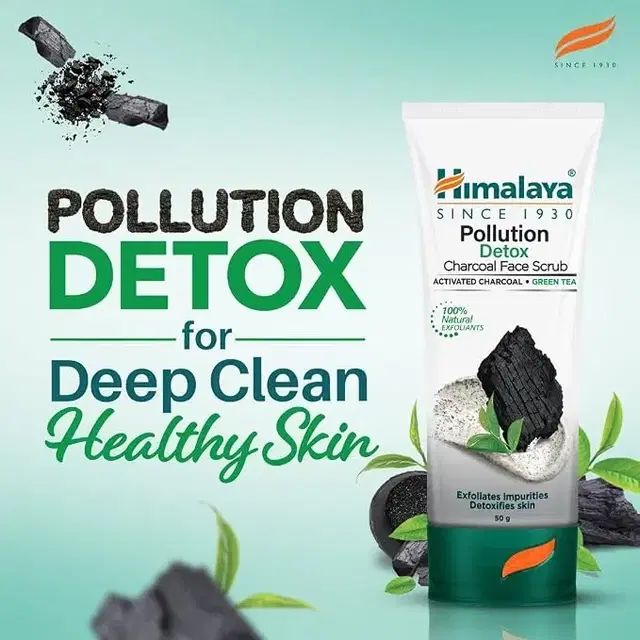 Himalaya Pollution Detox Charcoal Face Scrub 50g