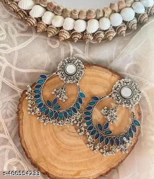 Silver Chandbali Earrings