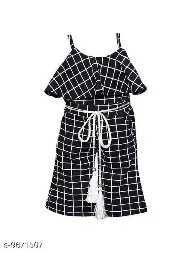 Jumpsuit for Girls (Black, 4-5 Years)