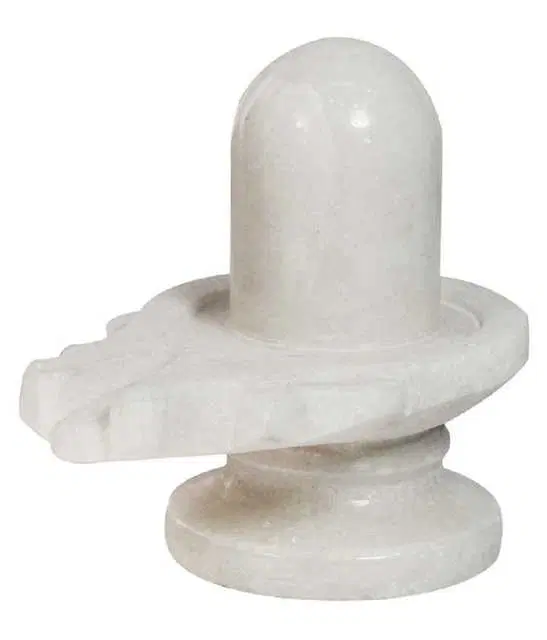 White Marble Shivlingam, TE-20