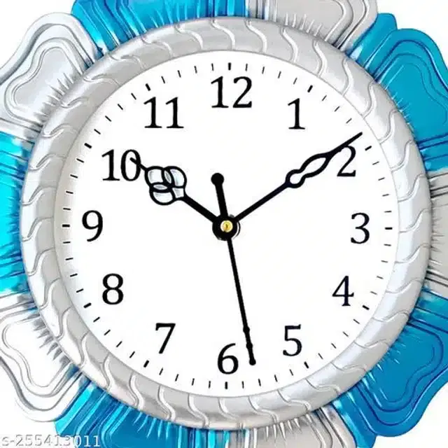 Analog Wall Clock, Blue, 26x26 cm