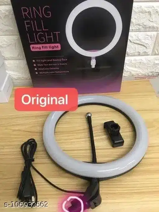 Plastic Earphonix Led Ring Light With Cell Phone Holder Without Tripod Stand Flash Ring Flash, Multicolor, Dv-29