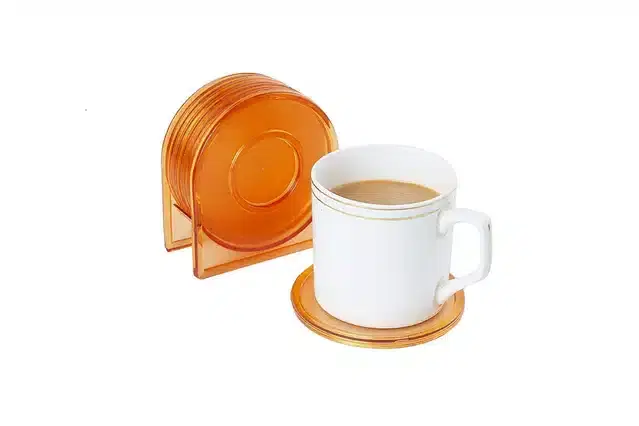 Silicone Coaster, Set of 1, Orange