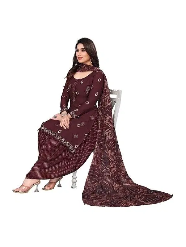 Unstitched Dress Material for Women (Multicolor)