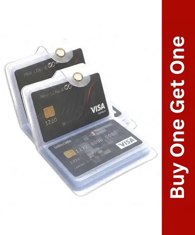 Plastic Credit Card Holder, Buy 1 Get 1
