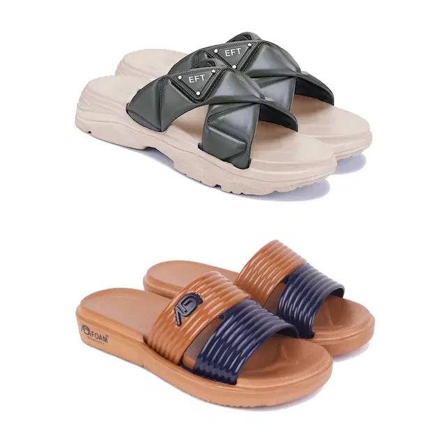 Combo of Sliders for Women, Set of 2 (Multicolor, 5)