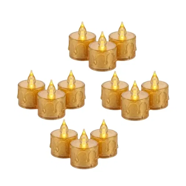 Flameless & Smokeless Transparent Electric Candle [Pack Of 12]