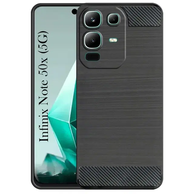 Rubber Mobile Back Cover for Infinix Note 50x 5G+ (6.67) (Black)