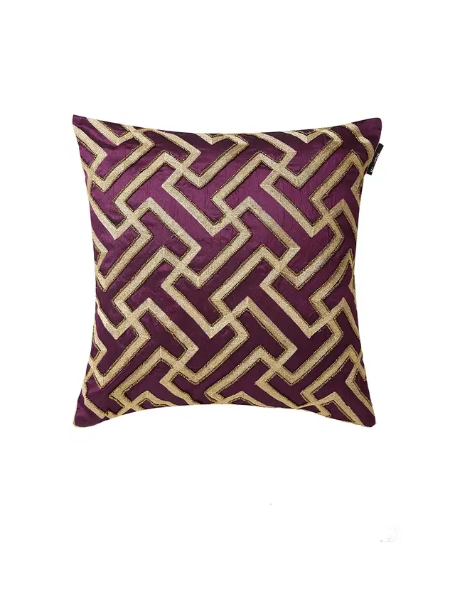 Cotton Cushion Cover, Purple, 16x16 inches