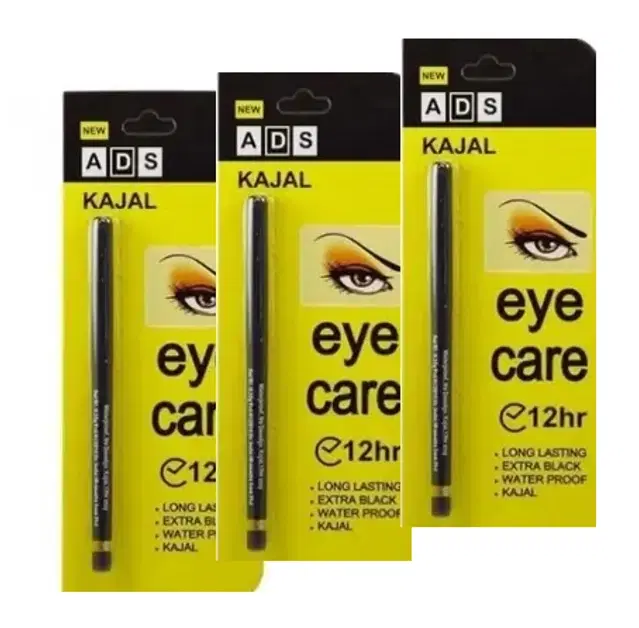Ads Eye Care Kajal, Black, Pack of 3