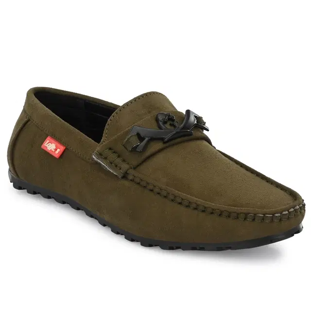 Loafers for Men (Olive, 6)