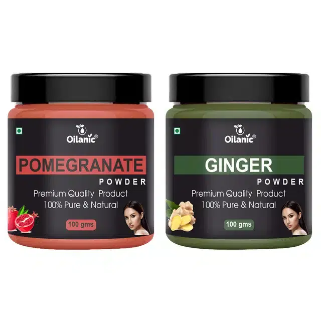 Natural Pomegranate & Ginger Powder for Skin & Hair, Pack of 2, 100 g
