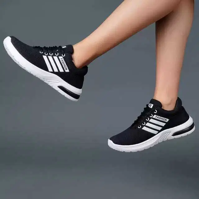 Cooperwings Mesh Sports Shoes For Women (Black, 5) (OPI-29)
