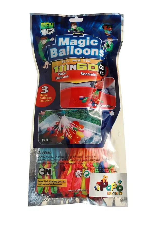 Happy Holi Water Filling Ballons, Multicolor, Pack of 111