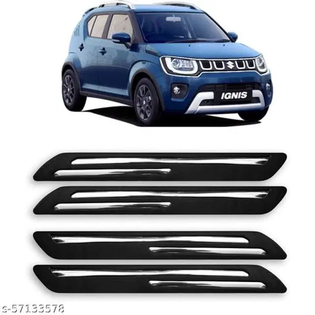 Rubber Car Bumper Protector, Black, Pack of 4