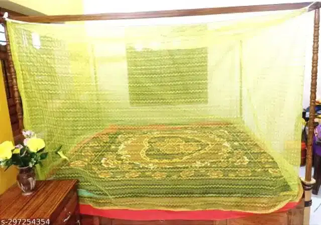 Nylon Mosquito Net, Yellow, 5x7 Feet