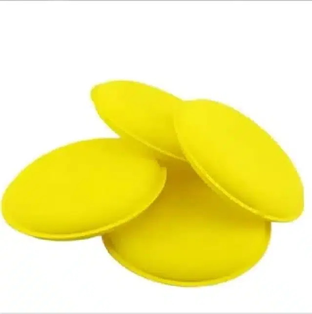 Durable Car Cleaning Sponge, Yellow, Pack of 4