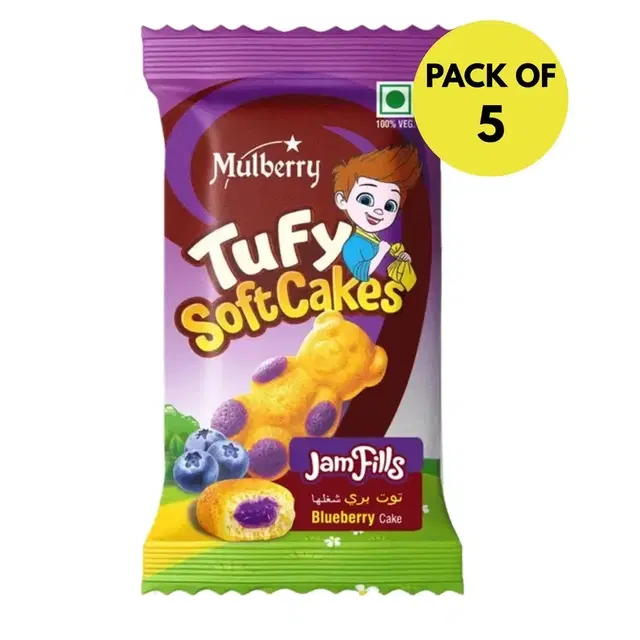 Mulberry Tufy Blueberry Cake 5X28 g (Pack of 5)