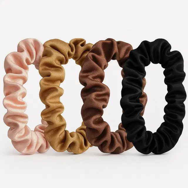 Hair Scrunchies for Women, Multicolor Pack of 4
