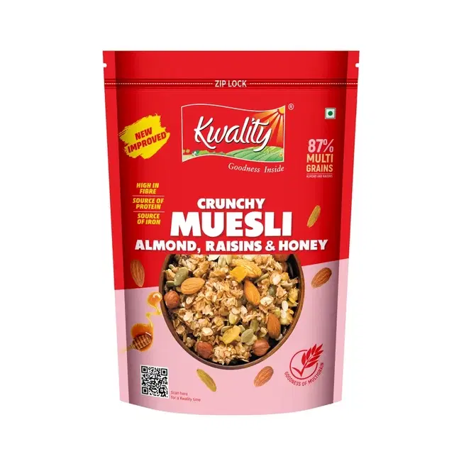 Kwality Almond, Raisins & Honey Crunchy Muesli 750 g