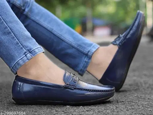 Loafers for Men (Navy Blue, 6)