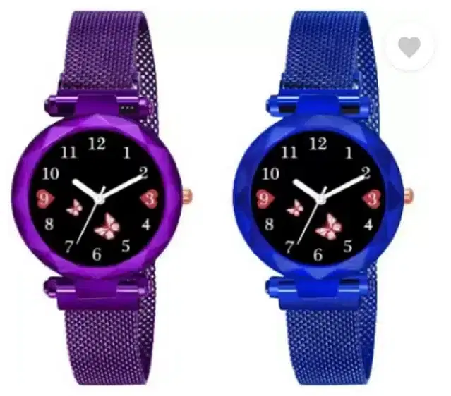 Analog Watch for Women, Pack of 2 (Multicolor)