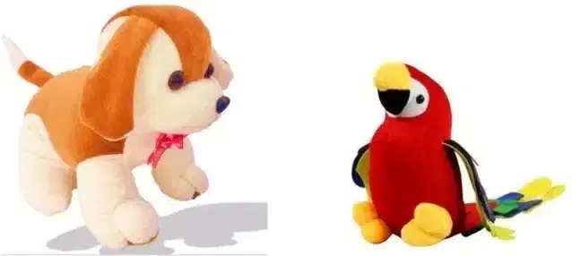 Stuffed Toys for Kids, Multicolor, Set of 2
