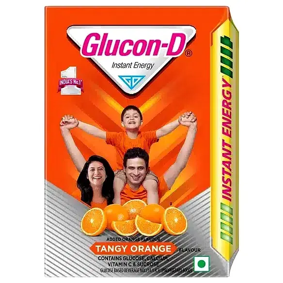 Glucon-D Instant Energy Health Drink Tangy Orange 200 g Refill