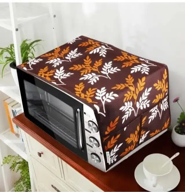Knit Printed Oven Top Cover with Side Pockets, Multicolor