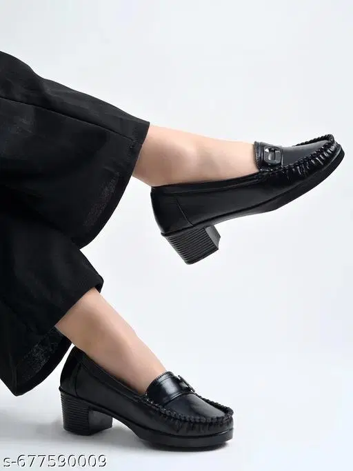 Shoetopia Loafers (Black, IND-5)