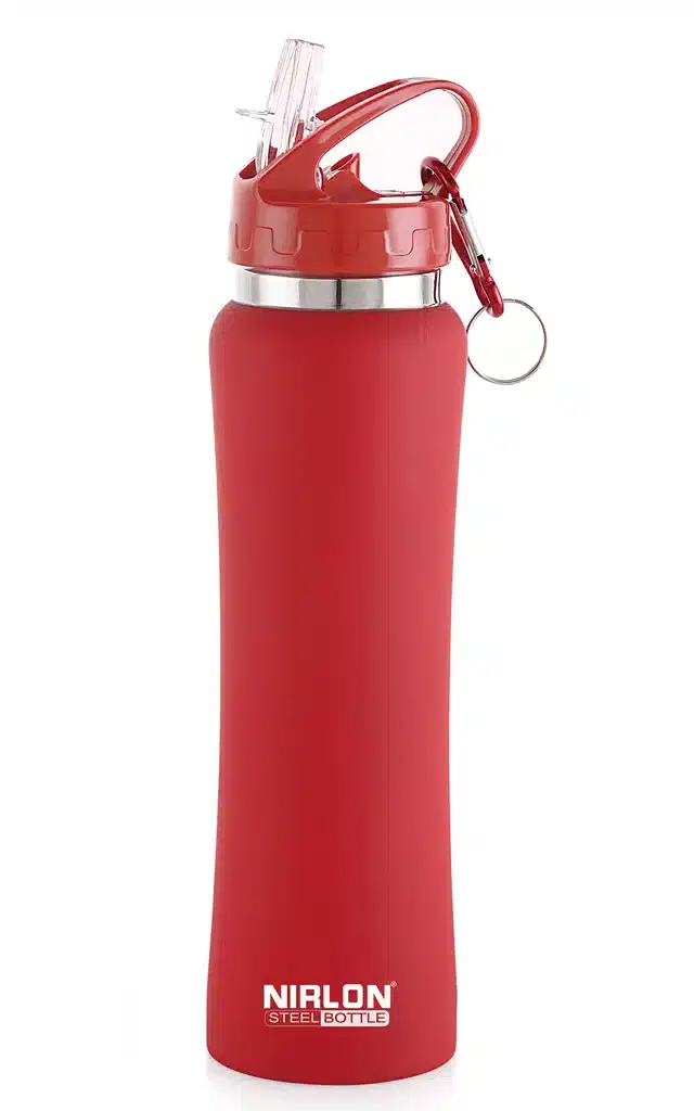 Stainless Steel Sipper Water Bottle, Red, 750 ml