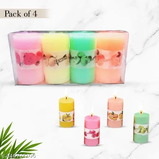 Scendted Aroma Candles for Home Decoration, Pack of 4