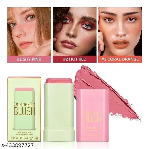 Matte Finish Blush Stick, Multicolor