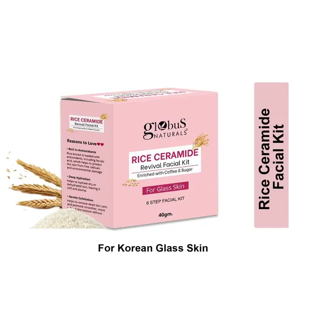 Globus Natural Rice Ceramide 6 Step Facial Kit, 40 g