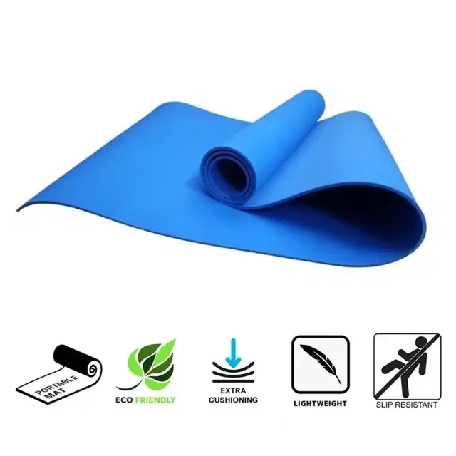 Yoga Mat 4 mm Anti slip for Home Gym & Outdoor Workout, Pack of 1
